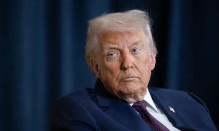 President Donald Trump contemplating foreign policy, reflecting on the failed Iran silver bullet strategy and the blockade's geopolitical impact.