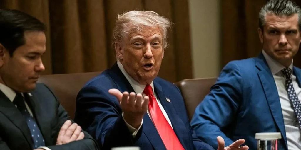Trump appears poised to restart the Iran war US President Donald Trump gestures while speaking during a high-level briefing alongside officials, highlighting executive policy discussions and strategic tensions surrounding a potential Iran war.