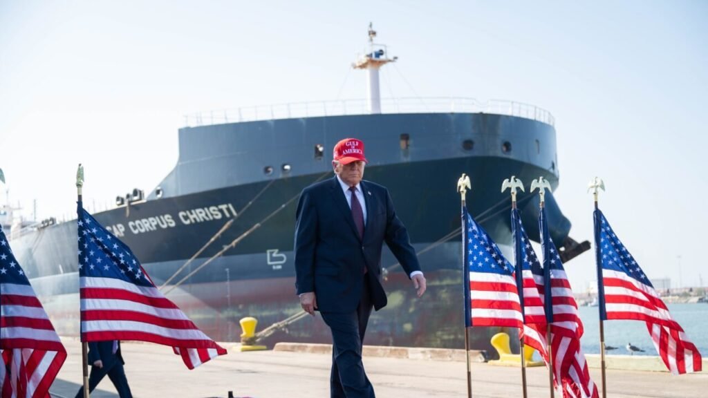 Trump Iran strategy demands declaring victory, not war Donald Trump walks past flags near a ship, advancing a Trump Iran strategy that prioritizes declaring victory over war.