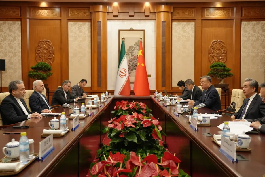China Iran Military Support Limits US Air Supremacy Iranian and Chinese officials meet at a conference table as China Iran military support limits US air supremacy.