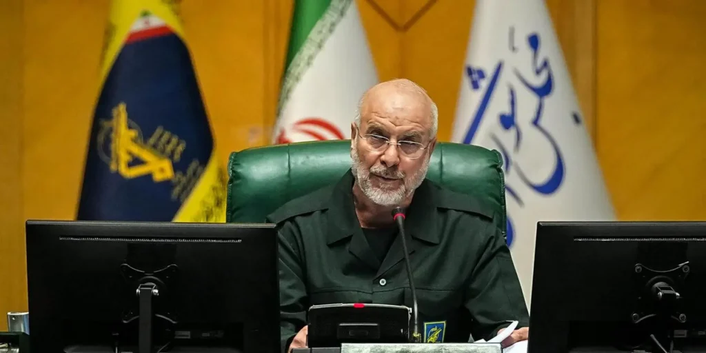 NPT Withdrawal Gains Ground in Iran, Even Among Moderates Mohammad Bagher Ghalibaf seated at a desk between monitors with Iranian flags in the background, illustrating the growing political momentum for NPT Withdrawal.
